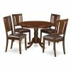 Budget 🔥 Round East West Furniture Hartland 5 Piece Scotch Art Dining Table Set 👏 -Kitchen Sales Store masterEASE708