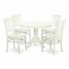 Top 10 ❤️ Round East West Furniture Hartland 5 Piece Comb Back Dining Table Set 🌟 -Kitchen Sales Store masterEASE710