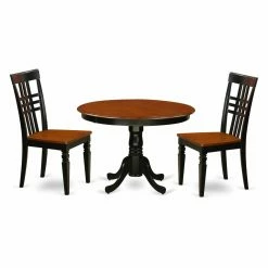 Brand new ๐ Casual Dining Sets East West Furniture Hartland 3 Piece Latticeback Dining Table Set ๐งจ