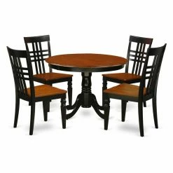 Outlet 🔔 Casual Dining Sets East West Furniture Hartland 5 Piece Latticeback Dining Table Set ⌛