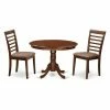 Promo 🎉 Round East West Furniture Hartland 3 Piece Straight Ladderback Dining Table Set 😀 -Kitchen Sales Store masterEASE716