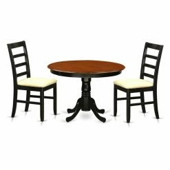 Best Sale 🎁 Round East West Furniture Hartland 3 Piece Shaker Dining Table Set ✔️