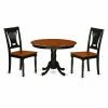 New ⭐ Round East West Furniture Hartland 3 Piece Empire Dining Table Set 🥰 -Kitchen Sales Store masterEASE724