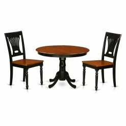 New ⭐ Round East West Furniture Hartland 3 Piece Empire Dining Table Set 🥰