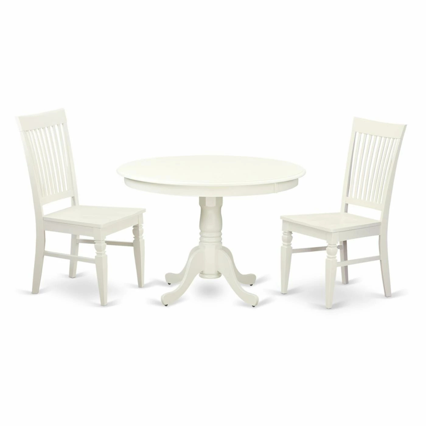 Brand new π Round East West Furniture Hartland 3 Piece Thin Slat Dining Table Set π 3 Brand new π Round East West Furniture Hartland 3 Piece Thin Slat Dining Table Set π