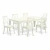 New 💯 Rectangle East West Furniture Logan 7 Piece Crossback Dining Table Set 😍 -Kitchen Sales Store masterEASE749