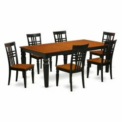 Wholesale 🎁 Rectangle East West Furniture Logan 7 Piece Latticeback Dining Table Set 😉