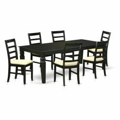 Best Pirce 🥰 Rectangle East West Furniture Logan 7 Piece Shaker Dining Table Set ✨