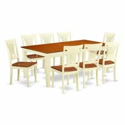 Brand new ⌛ Rectangle East West Furniture Logan 9 Piece Empire Dining Table Set ⌛