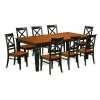 Best Sale 🌟 Rectangle East West Furniture Logan 9 Piece Cross-And-Ladder Dining Table Set ✨ -Kitchen Sales Store masterEASE780