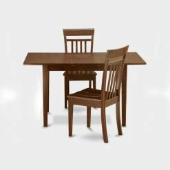 Hot Sale ⌛ Rectangle East West Furniture Norfolk 3 Piece Sheraton Dining Table Set 😍