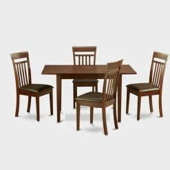 Deals 🎉 Rectangle East West Furniture Norfolk 5 Piece Sheraton Dining Table Set 🥰