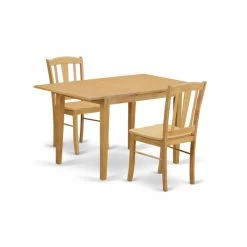 Buy ✨ Rectangle East West Furniture Norfolk 3 Piece Harvester Dining Table Set 🛒