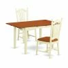 Cheap 👏 Rectangle East West Furniture Norfolk 3 Piece Sheaf Dining Table Set 😀 -Kitchen Sales Store masterEASE848