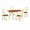 Promo 😍 Rectangle East West Furniture Norfolk 5 Piece Sheaf Dining Table Set ✔️ -Kitchen Sales Store masterEASE849