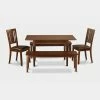 Coupon ✨ Rectangle East West Furniture Norfolk 5 Piece Scotch Art Dining Table Set With 2 Benches 🔔 -Kitchen Sales Store masterEASE851