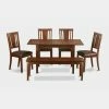 Best deal ⌛ Rectangle East West Furniture Norfolk 6 Piece Scotch Art Dining Table Set 👏 -Kitchen Sales Store masterEASE853