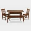 Top 10 🎉 Rectangle East West Furniture Norfolk 5 Piece Slat Back Dining Table Set With 2 Benches 💯 -Kitchen Sales Store masterEASE856