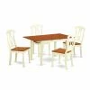 Cheapest 👍 Rectangle East West Furniture Norfolk 5 Piece Keyhole Dining Table Set 💯 -Kitchen Sales Store masterEASE863