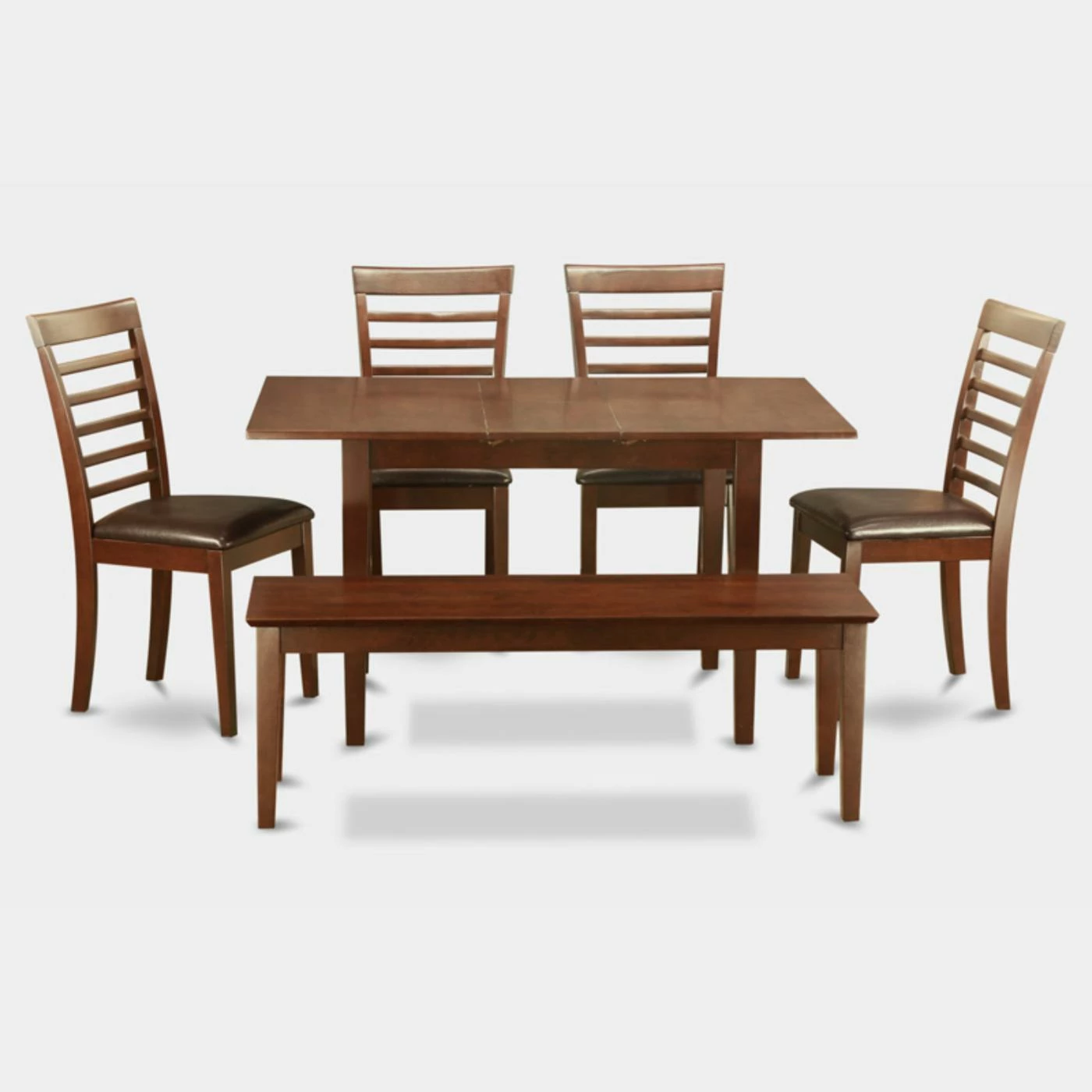New ๐งจ Rectangle East West Furniture Norfolk 6 Piece Straight Ladder Back Dining Table Set โ 3 New ๐งจ Rectangle East West Furniture Norfolk 6 Piece Straight Ladder Back Dining Table Set โ
