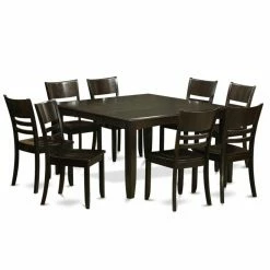 Best Sale โ Square East West Furniture Parfait 9 Piece Mission Dining Table Set โค๏ธ