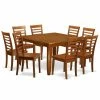 Best Sale ⭐ Square East West Furniture Parfait 9 Piece Straight Ladder Back Dining Table Set 😀 -Kitchen Sales Store masterEASE912