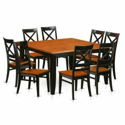 Brand new ⭐ Square East West Furniture Parfait 9 Piece Cross-And-Ladder Dining Table Set 😍
