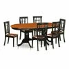 Cheap 💯 Oval East West Furniture Plainville 7 Piece Windowpane Dining Table Set 🎉 -Kitchen Sales Store masterEASE947