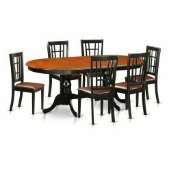 Cheap 💯 Oval East West Furniture Plainville 7 Piece Windowpane Dining Table Set 🎉