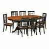 Deals ❤️ Oval East West Furniture Plainville 9 Piece Windowpane Dining Table Set 🎁 -Kitchen Sales Store masterEASE948