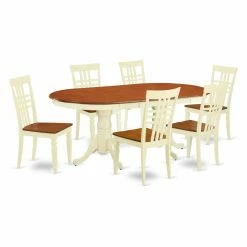 Flash Sale 😉 Oval East West Furniture Plainville 7-Piece Lattice-back Dining Table Set 🛒