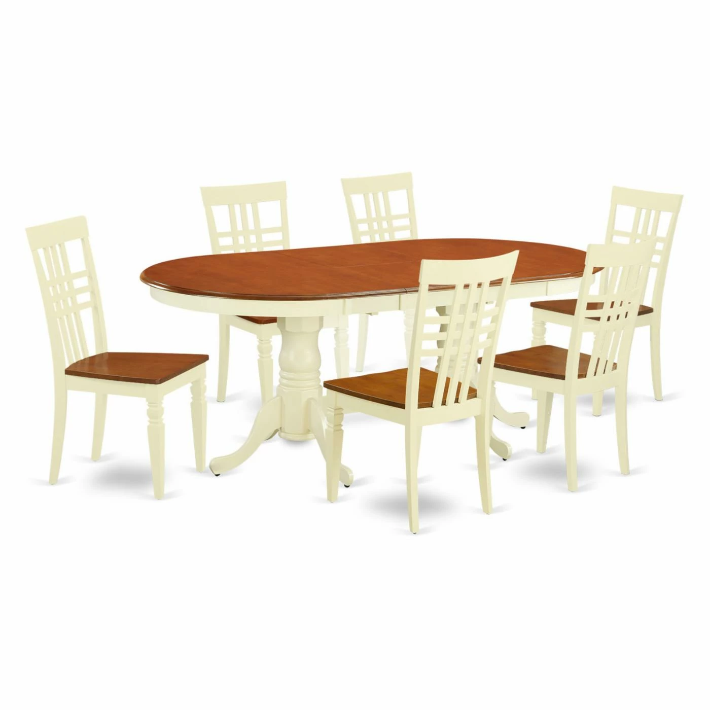Flash Sale π Oval East West Furniture Plainville 7-Piece Lattice-back Dining Table Set π 3 Flash Sale π Oval East West Furniture Plainville 7-Piece Lattice-back Dining Table Set π