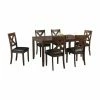 Promo ⭐ Rectangle Picket House Furnishings Alexa 7 Piece Standard Height Dining Table Set 🎁 -Kitchen Sales Store masterELET1020