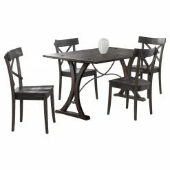 Buy ⌛ Rectangle Picket House Furnishings Camden 5 Piece Folding Top Dining Set ✨