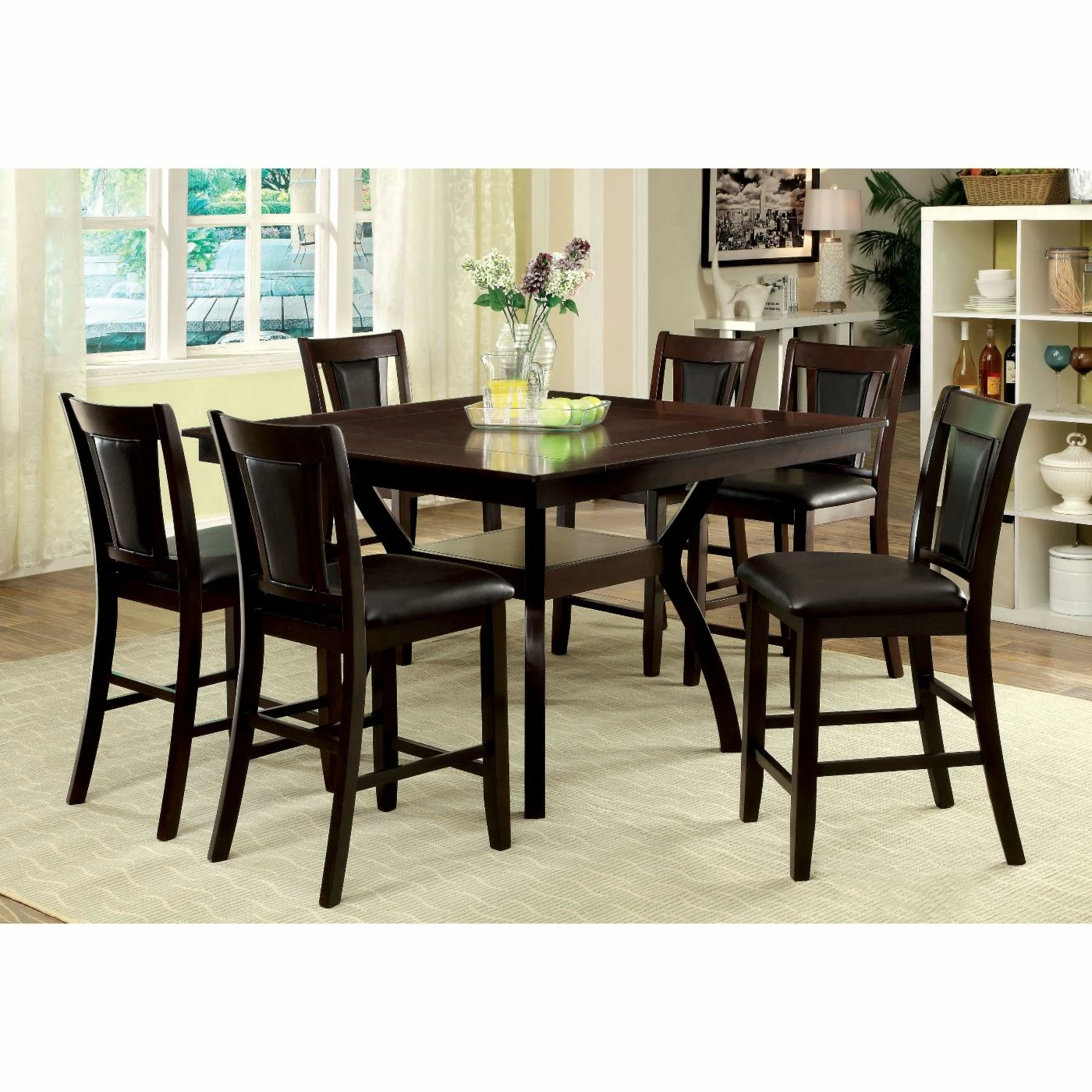 Coupon 🥰 Square Furniture Of America Mullican 7 Piece Counter Height Display Top Dining Set 🔥 3 Coupon 🥰 Square Furniture Of America Mullican 7 Piece Counter Height Display Top Dining Set 🔥