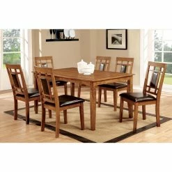 Top 10 ✔️ Rectangle Furniture Of America Blandford 7 Piece Wood Dining Table Set 🎉