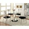 Hot Sale 🔥 Round Furniture Of America Sparling Contemporary 5 Piece Dining Table Set With Ladderback Chairs 🎉 -Kitchen Sales Store masterENLB1894