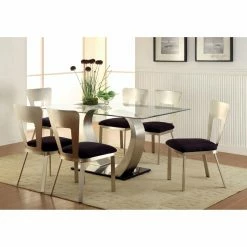 Best deal 💯 Rectangle Furniture Of America Vansant 7 Piece Dining Table Set With Open Back Chairs 🛒
