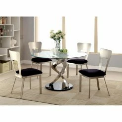 Top 10 ✔️ Formal Dining Sets Furniture Of America Sparling 5 Piece Dining Table Set With Open Back Chairs 🥰