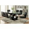 Buy 😉 Rectangle Furniture Of America Damore Contemporary 7 Piece High Gloss Dining Table Set - Black 💯 -Kitchen Sales Store masterENLB1915