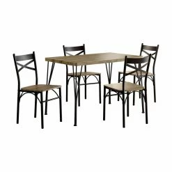 Budget 🎁 Rectangle Furniture Of America Amonica 5 Piece Casual Dining Set 🤩