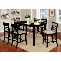 Budget ✔️ Rectangle Furniture Of America Fairbanks 7 Piece Contemporary Counter Height Table Set 🎁