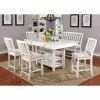 Best Sale 😍 Casual Dining Sets Furniture Of America Loretta 6 Piece French Country Weathered Counter Height Table Set 🔥 -Kitchen Sales Store masterENLB3742