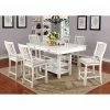 Best deal ✔️ Rectangle Furniture Of America Loretta 7 Piece French Country Weathered Counter Height Table Set 🥰 -Kitchen Sales Store masterENLB3743