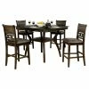 Coupon ⌛ Square Furniture Of America Vandusen 5 Piece Counter Height Table Set ⌛ -Kitchen Sales Store masterENLB4941