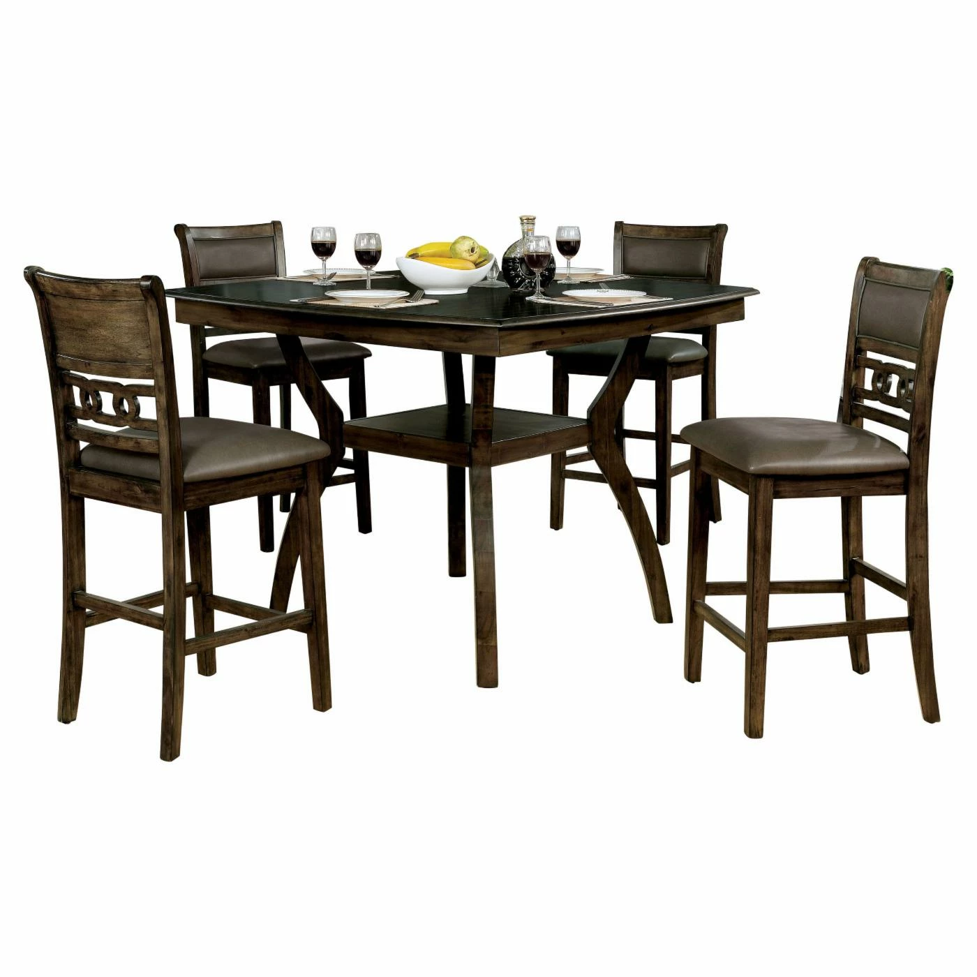 Coupon ⌛ Square Furniture Of America Vandusen 5 Piece Counter Height Table Set ⌛ 3 Coupon ⌛ Square Furniture Of America Vandusen 5 Piece Counter Height Table Set ⌛