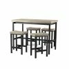 Promo ✨ Rectangle Furniture Of America Enwell 5 Piece Contemporary Counter Height Dining Set ❤️ -Kitchen Sales Store masterENLB5325