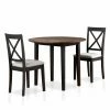 Brand new 🔔 Furniture Of America Delgor 3-Piece Round Dining Table Set 🧨 -Kitchen Sales Store masterENLB5416