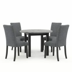 Cheap ❤️ Furniture Of America Taswell 5-Piece Round Dining Table Set ✨