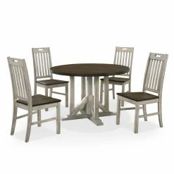 New ๐ Furniture Of America Eckerty 5-Piece Round Dining Table Set ๐